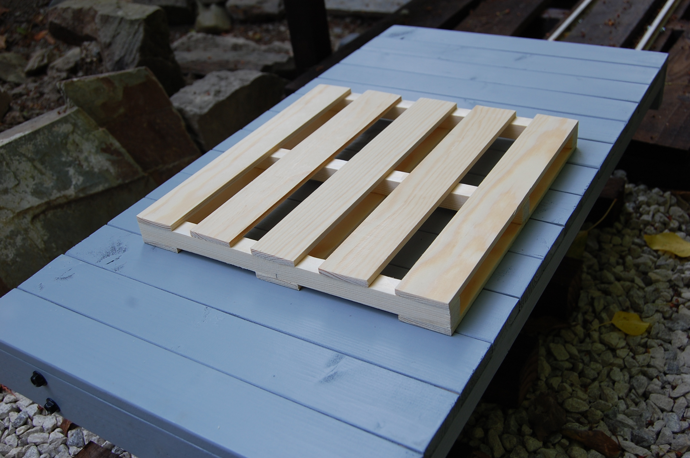 5" Inch Gauge Railway Single Wooden Pallet For Garden Railways Handcrafted WW2